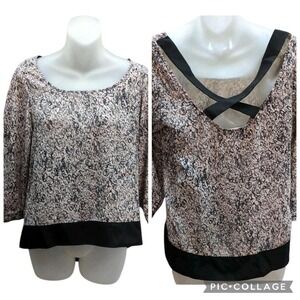 Y2K‎ Business Casual Blouse Womens Small Cross Strap Open Back Coquette Party